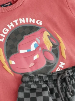 Next Red Charcoal Cars Crew Sweatshirt and Joggers Set (9mths-8yrs) Clearance