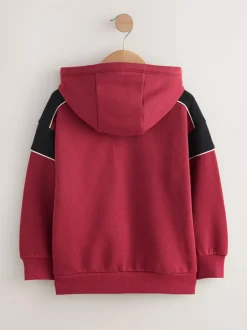 Next Colourblock Hoodie (3-16yrs) Red Clearance