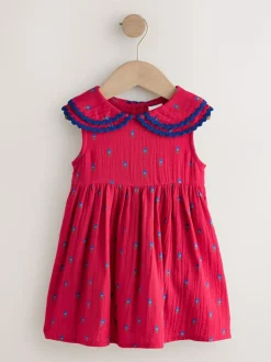 Next Ric Rac Collar Dress (3mths-8yrs) Red Ditsy Online