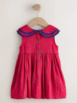 Next Ric Rac Collar Dress (3mths-8yrs) Red Ditsy Online