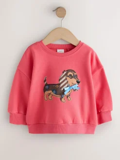 Next Red Dog Crew Neck Sweatshirt (3mths-7yrs)