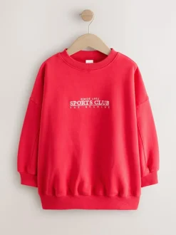 Next Sweatshirt (3-16yrs) Red Embroidered Detail Best