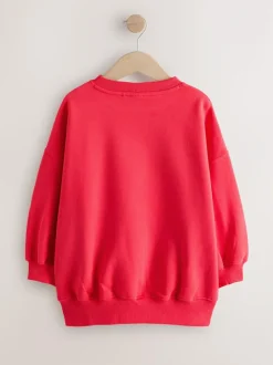 Next Sweatshirt (3-16yrs) Red Embroidered Detail Best