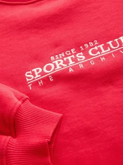 Next Sweatshirt (3-16yrs) Red Embroidered Detail Best
