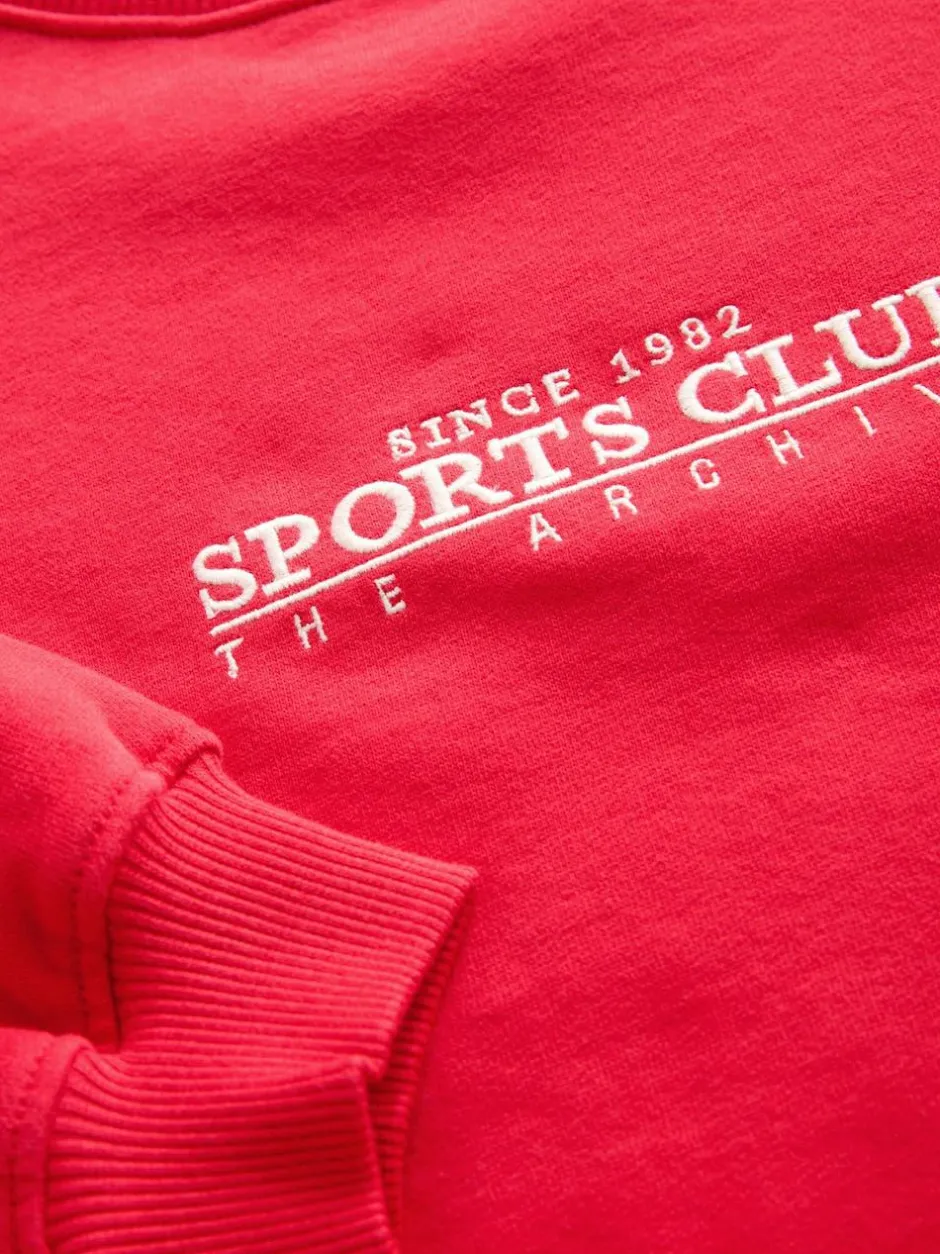 Next Sweatshirt (3-16yrs) Red Embroidered Detail Best