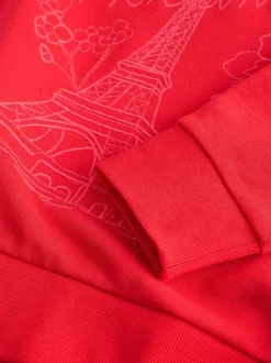 Next Red Embroidered Sweatshirt Hot