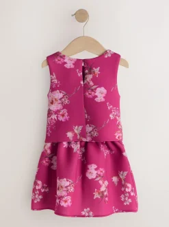 Next Red Floral Scuba Top and Skirt Set (3mths-7yrs) Discount