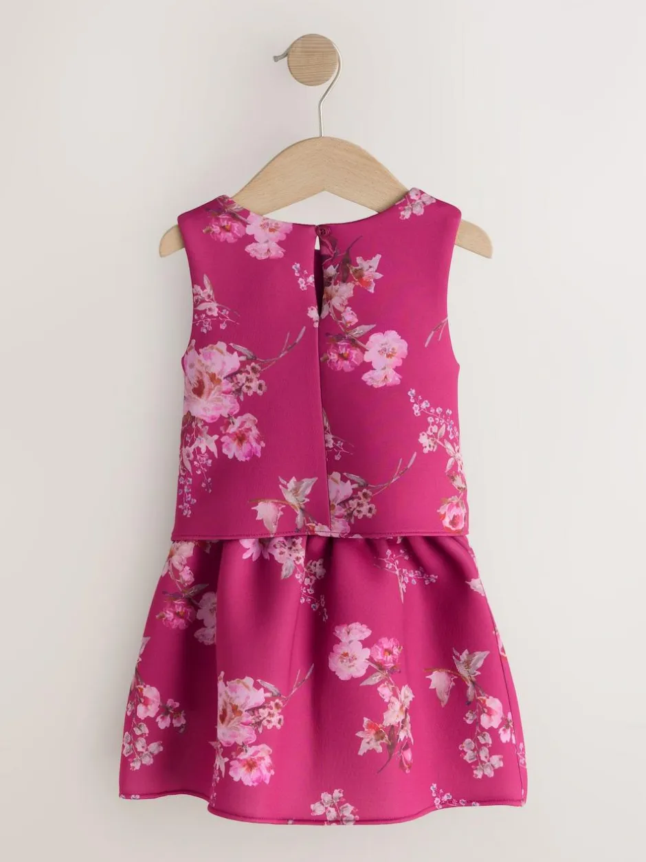 Next Red Floral Scuba Top and Skirt Set (3mths-7yrs) Discount
