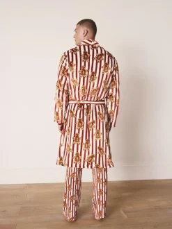 Next Red Gingerbread Matching Family Christmas Cosy Fleece Dressing Gown Sale