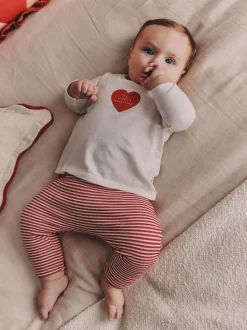 Next T-Shirt and Leggings Baby Set (0mths-2yrs) Red Little Valentine