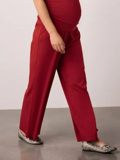 Next Red Maternity Supersoft Wide Leg Trousers Hot