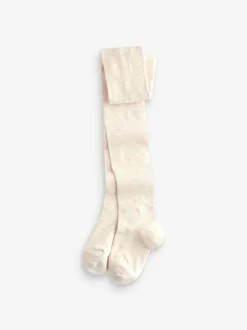 Next 3 Pack Cotton Rich Tights Red Navy Blue and Cream Clearance