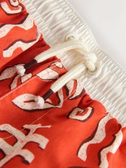 Next Printed Swim Shorts (3mths-7yrs) Red Clearance