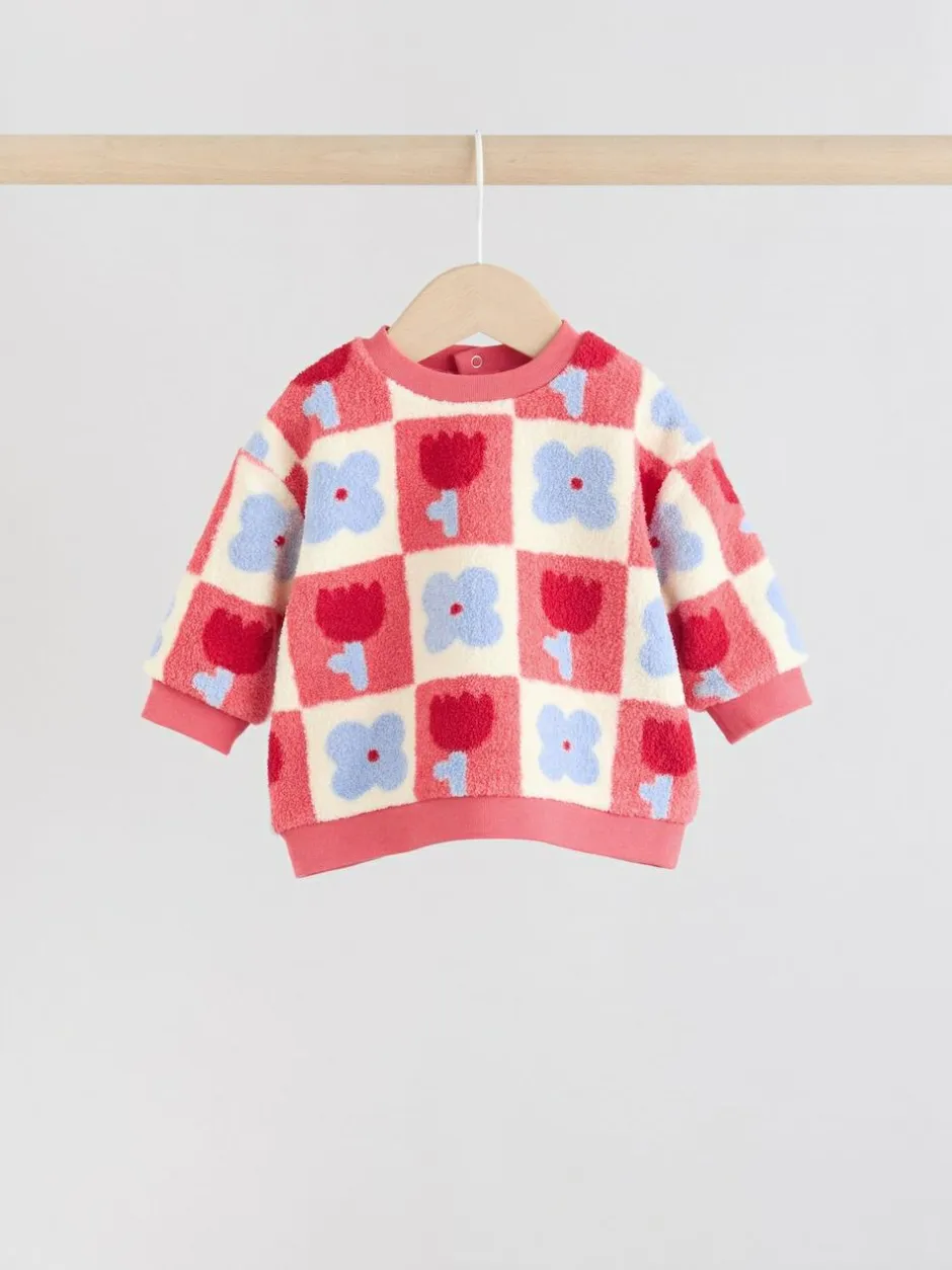 Next Baby Fleece Tops and Leggings Set 2 Piece (0mths-2yrs) Red/ Purple Check Best