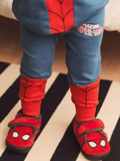 Next Red Spiderman Marvel Touch Fastening Cupsole Print Slippers Online