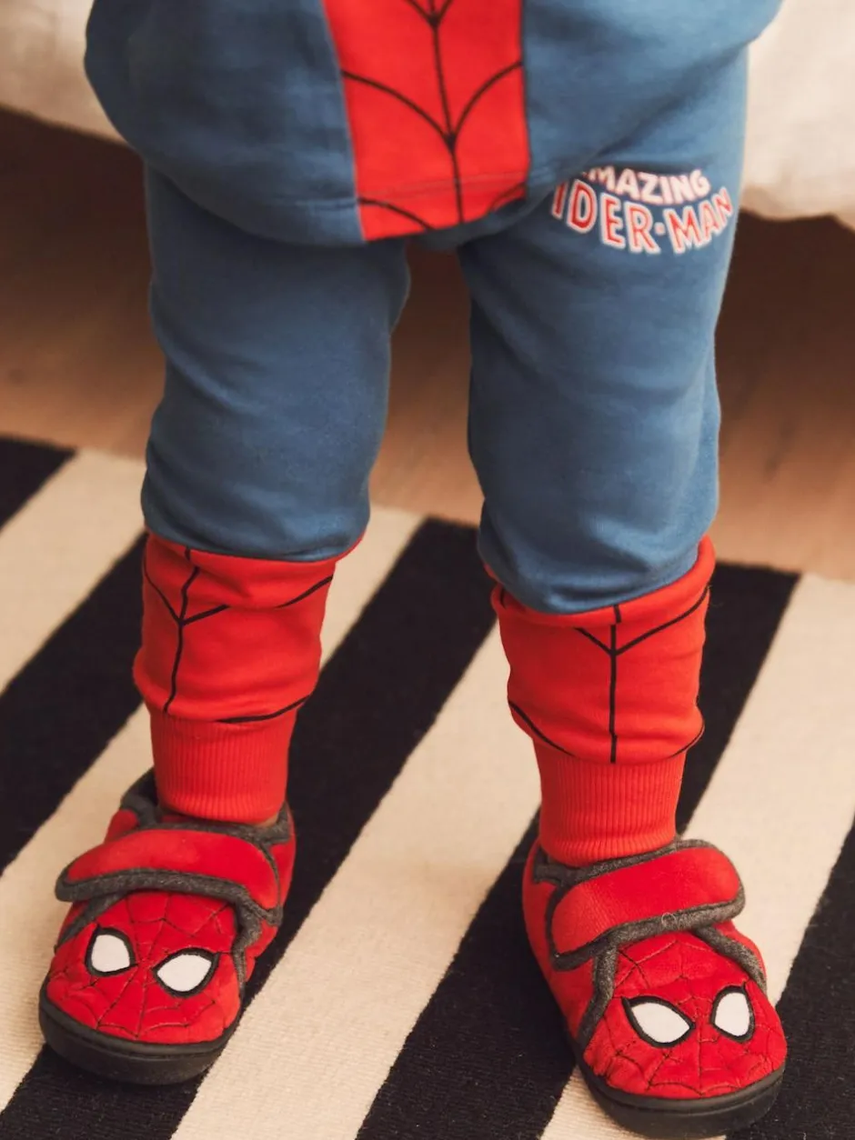 Next Red Spiderman Marvel Touch Fastening Cupsole Print Slippers Online