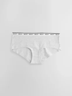 Next Short Cotton Logo Knickers 7 Pack Red Tablescape Print