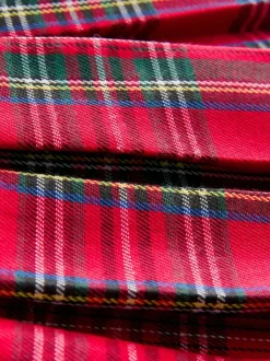 Next Red Tartan Bow Skirt with Navy Tights (3mths-7yrs) Clearance