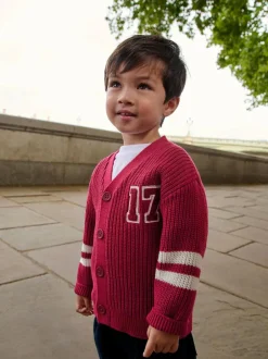 Next Red Varsity Character Cardigan (3mths-7yrs) Online