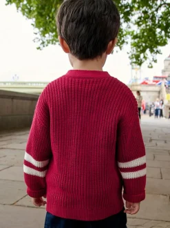 Next Red Varsity Character Cardigan (3mths-7yrs) Online