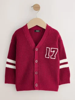 Next Red Varsity Character Cardigan (3mths-7yrs) Online