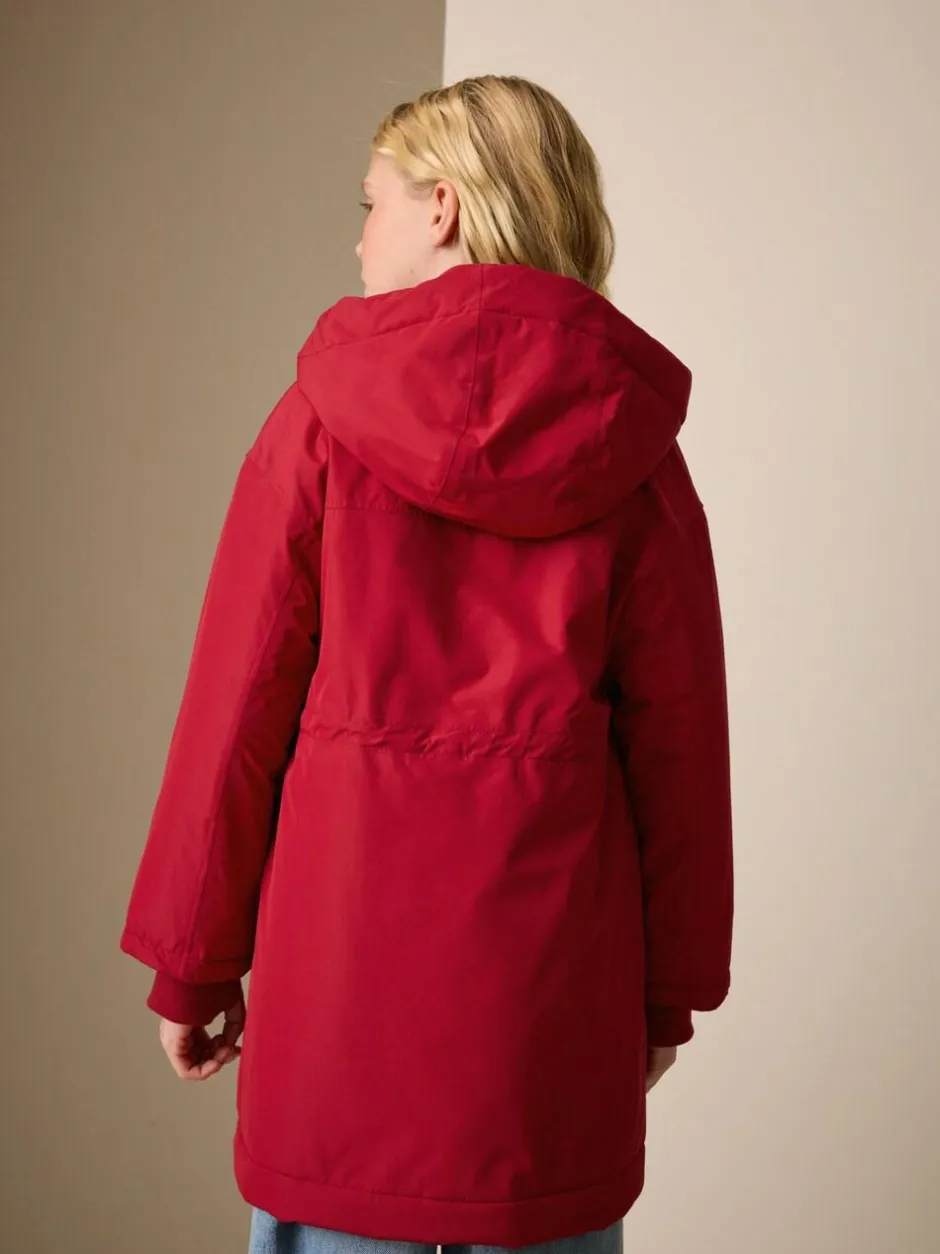 Next Red Waterproof Wadded Coat (4-12yrs) Hot
