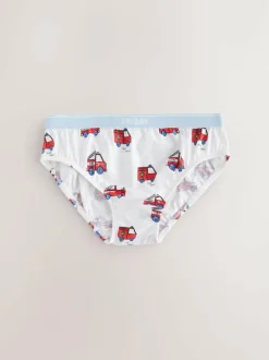 Next Cotton Briefs 7 Pack (1.5-10yrs) Red/Blue Emergency Vehicles