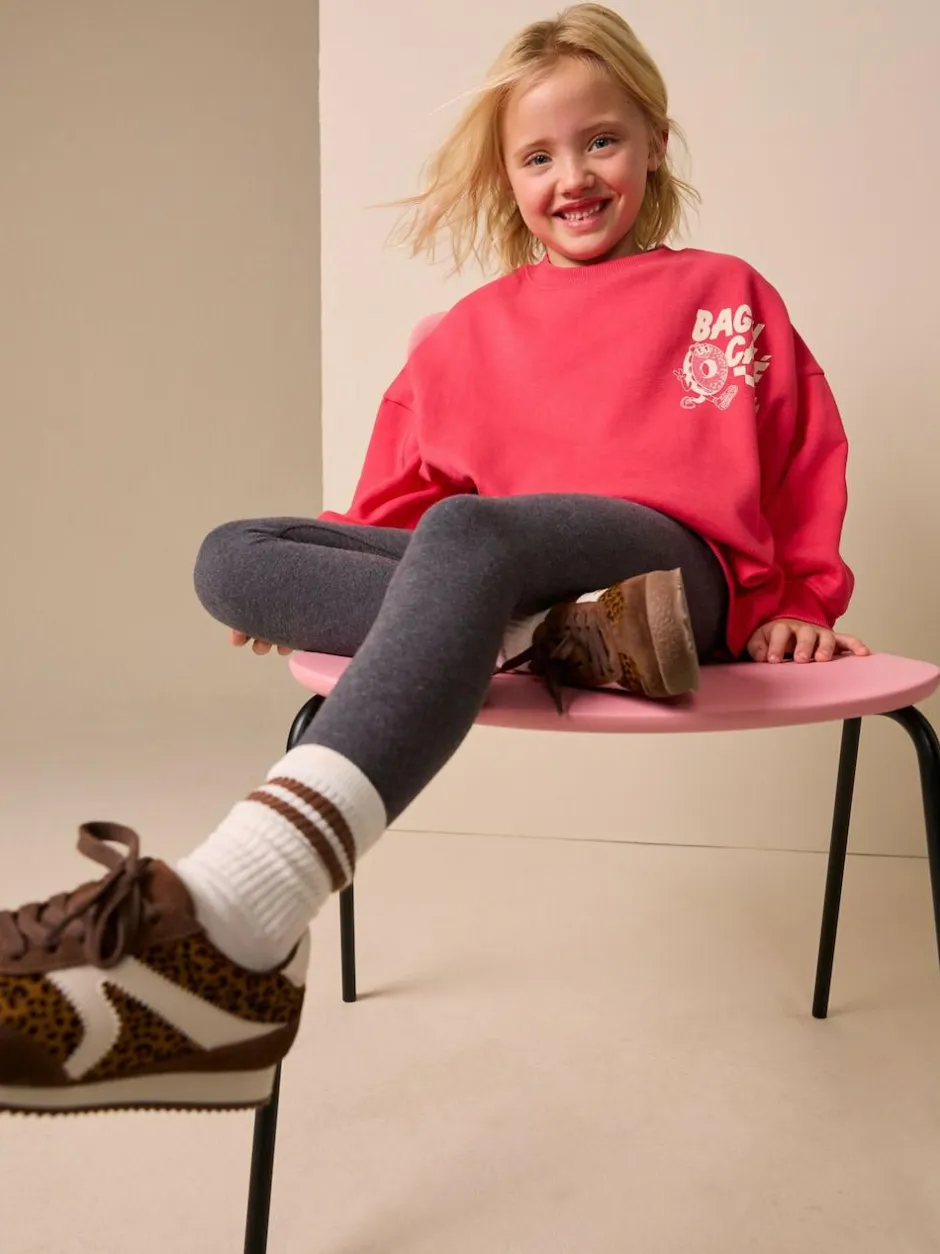 Next Sweatshirt and Leggings Set (3-16yrs) Red/Charcoal Bagel Outlet