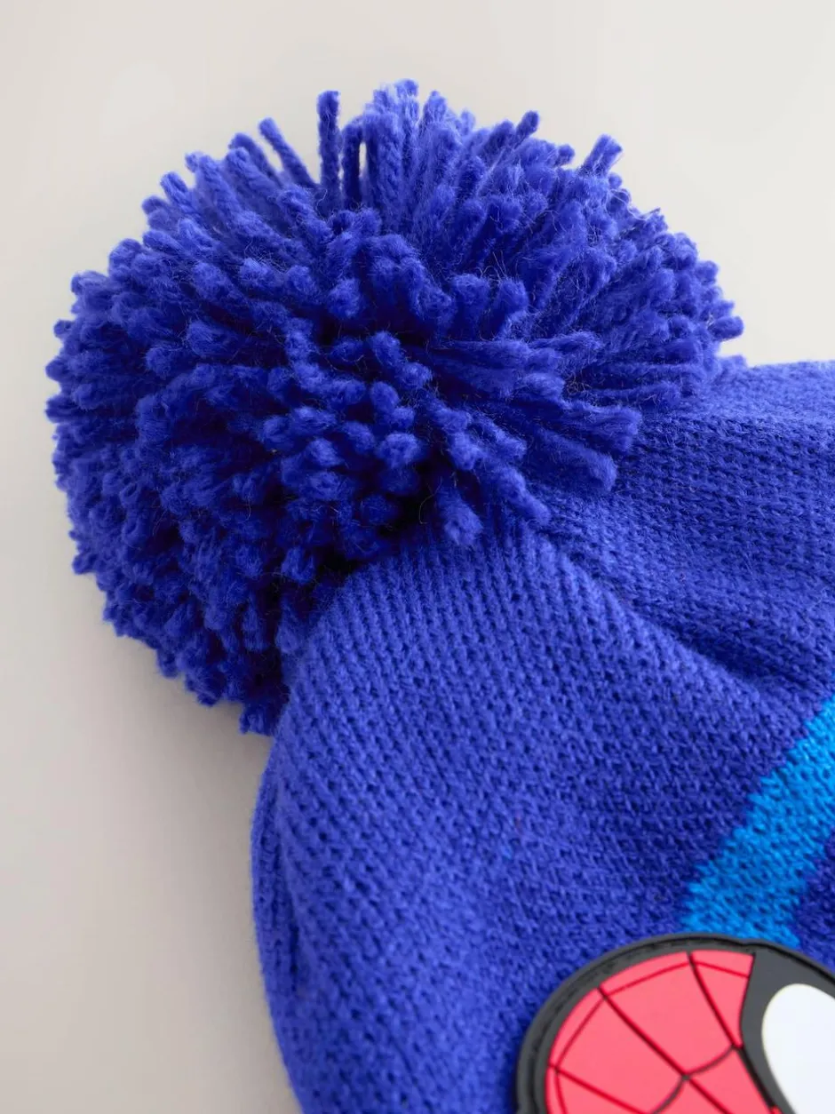 Next Red/Navy Blue Spidey Pom Beanie (3-10yrs) Discount
