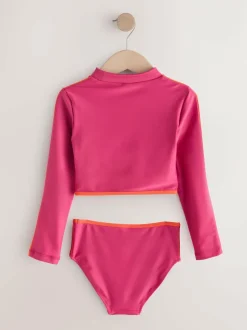 Next Red/Orange Slogan Long Sleeve Bikini (3-16yrs) Discount