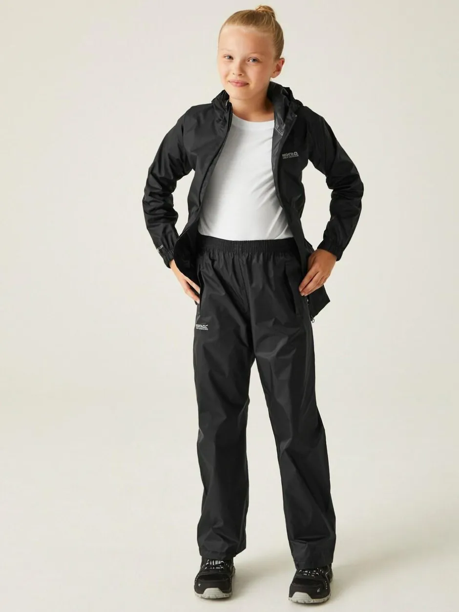 Regatta Kids Pack It Waterproof Overtrousers Black Online