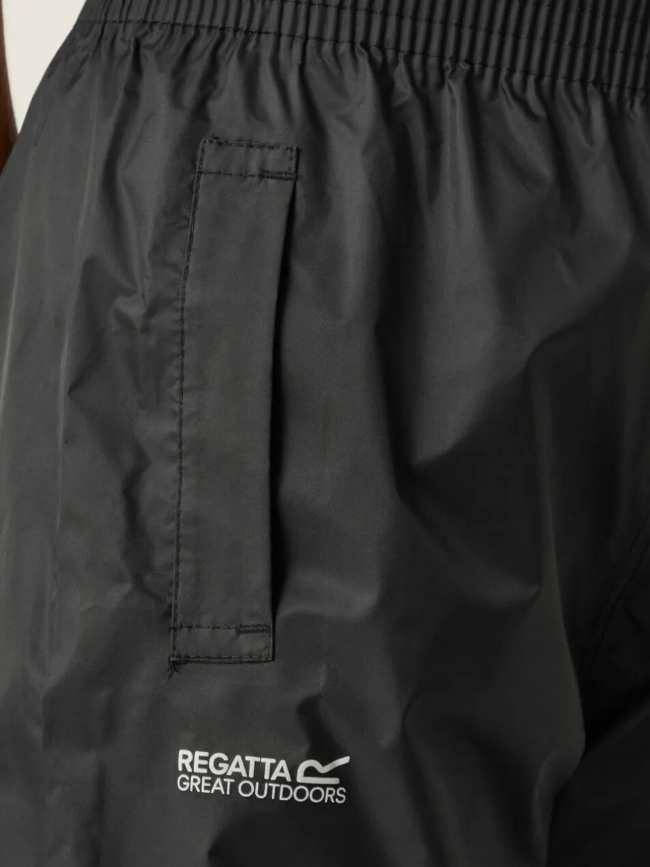 Regatta Kids Pack It Waterproof Overtrousers Black Online