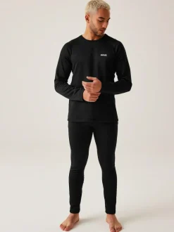 Regatta Black Thermal Base Layer Set Discount