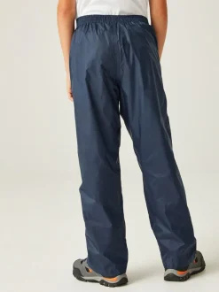 Regatta Kids Pack It Waterproof Overtrousers Blue Outlet