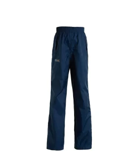 Regatta Kids Pack It Waterproof Overtrousers Blue Outlet