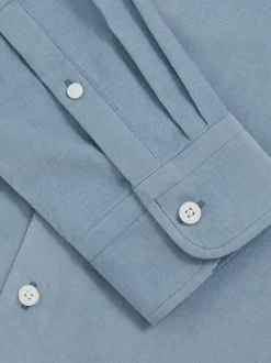 Reiss Velma Cotton Corduroy Cutaway-Collar Shirt Airforce Blue Best