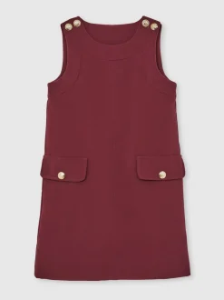 Reiss Berry Cyrus 9-13 yrs Button-Detail Sleeveless Shift Dress Best