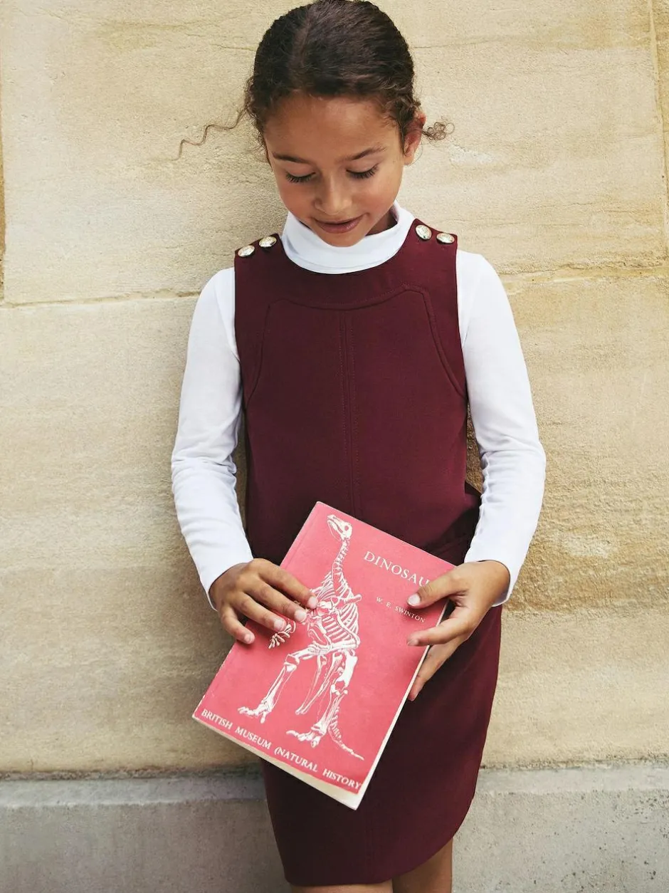 Reiss Berry Cyrus 9-13 yrs Button-Detail Sleeveless Shift Dress Best