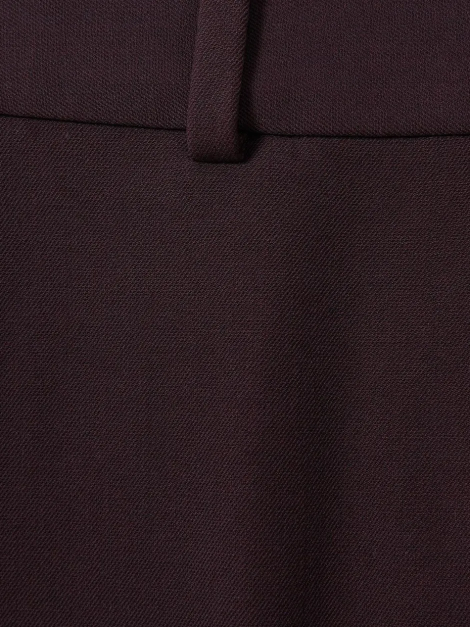 Reiss Gabi Petite Slim-Fit Suit Trousers Berry Hot