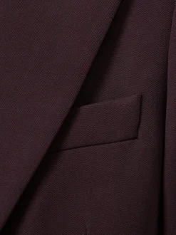 Reiss Gabi Petite Tailored Single Breasted Suit Blazer Berry