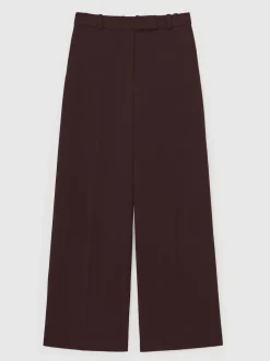 Reiss Gabi Wide-Leg Suit Trousers Berry Online