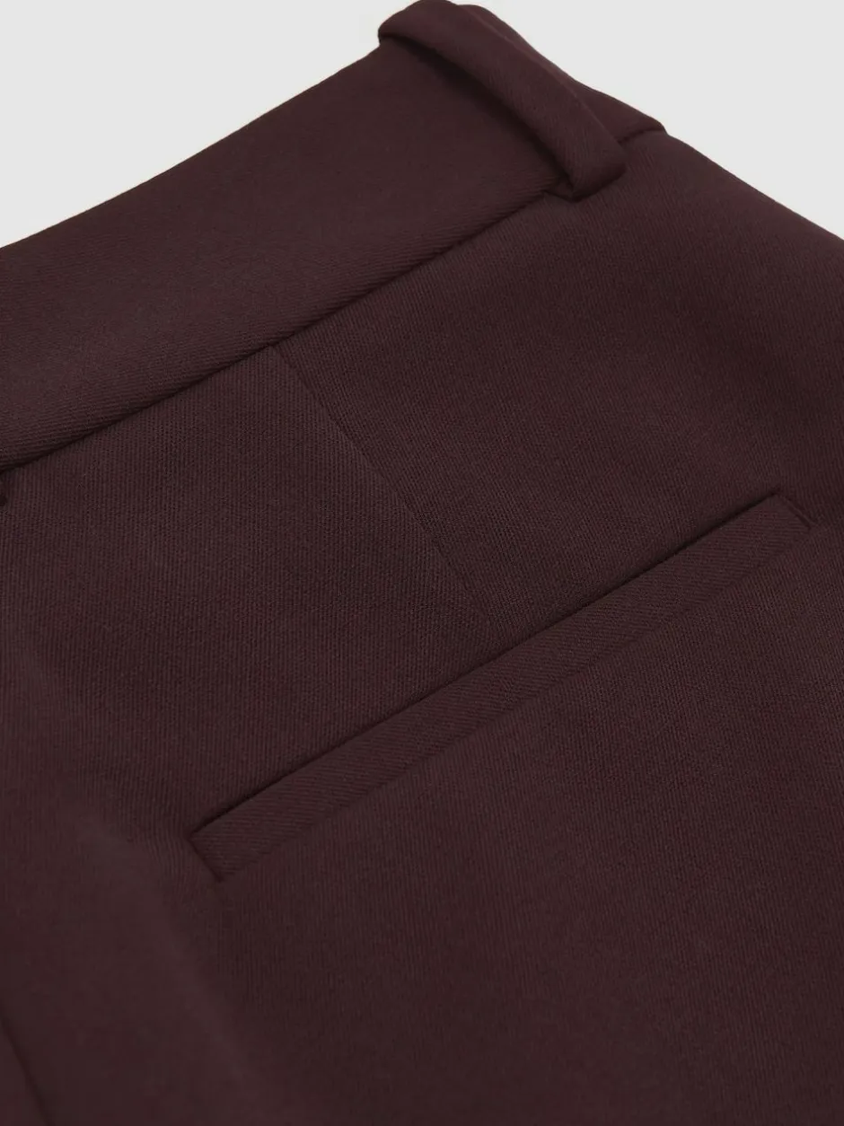 Reiss Gabi Wide-Leg Suit Trousers Berry Online