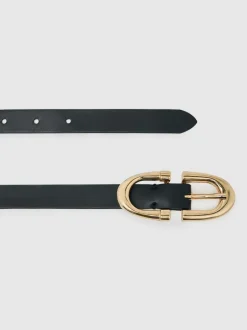 Reiss Bailey Horseshoe Belt Black Sale