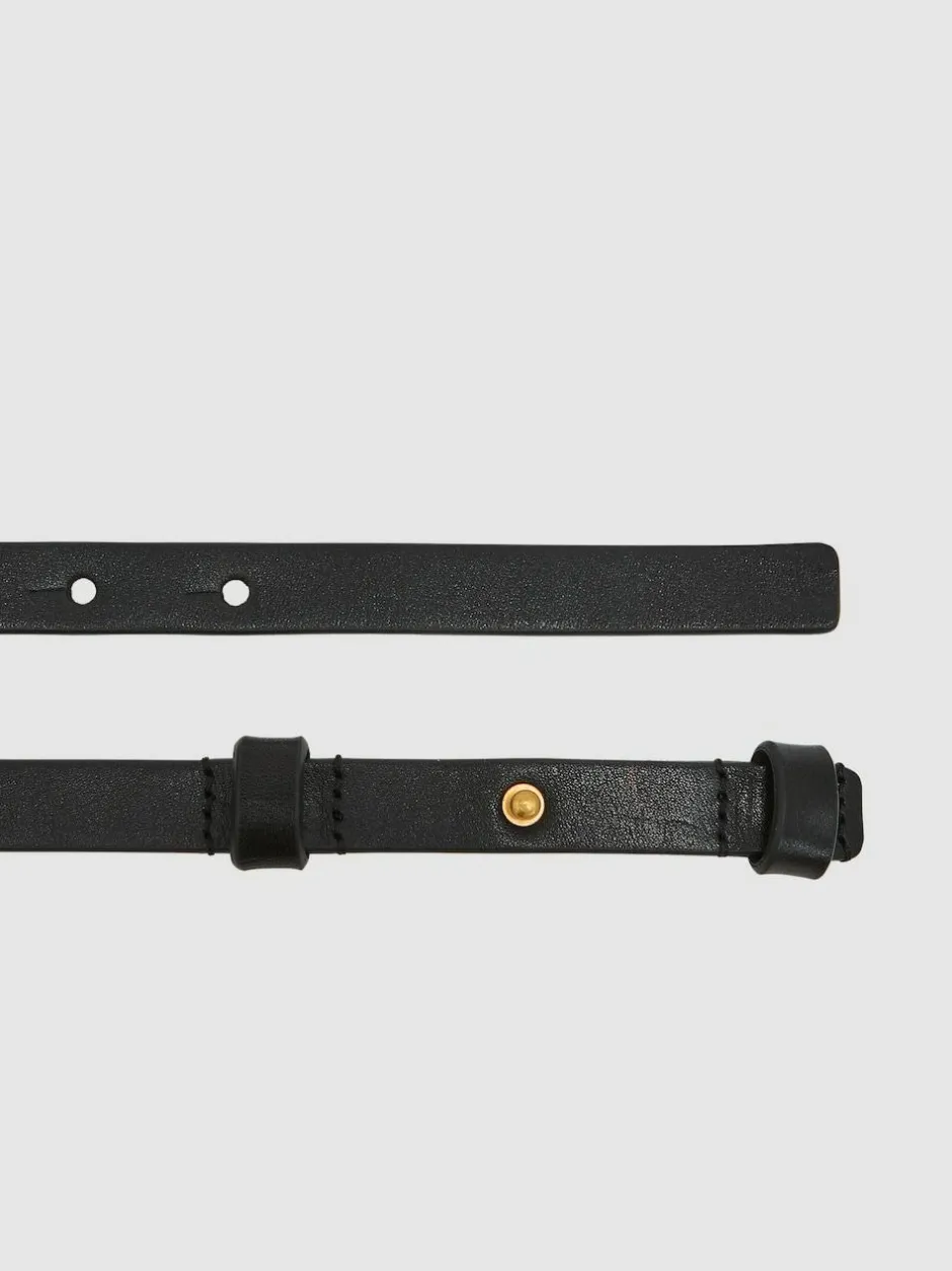 Reiss Black Cora Leather Buckle-Hardware Belt Sale