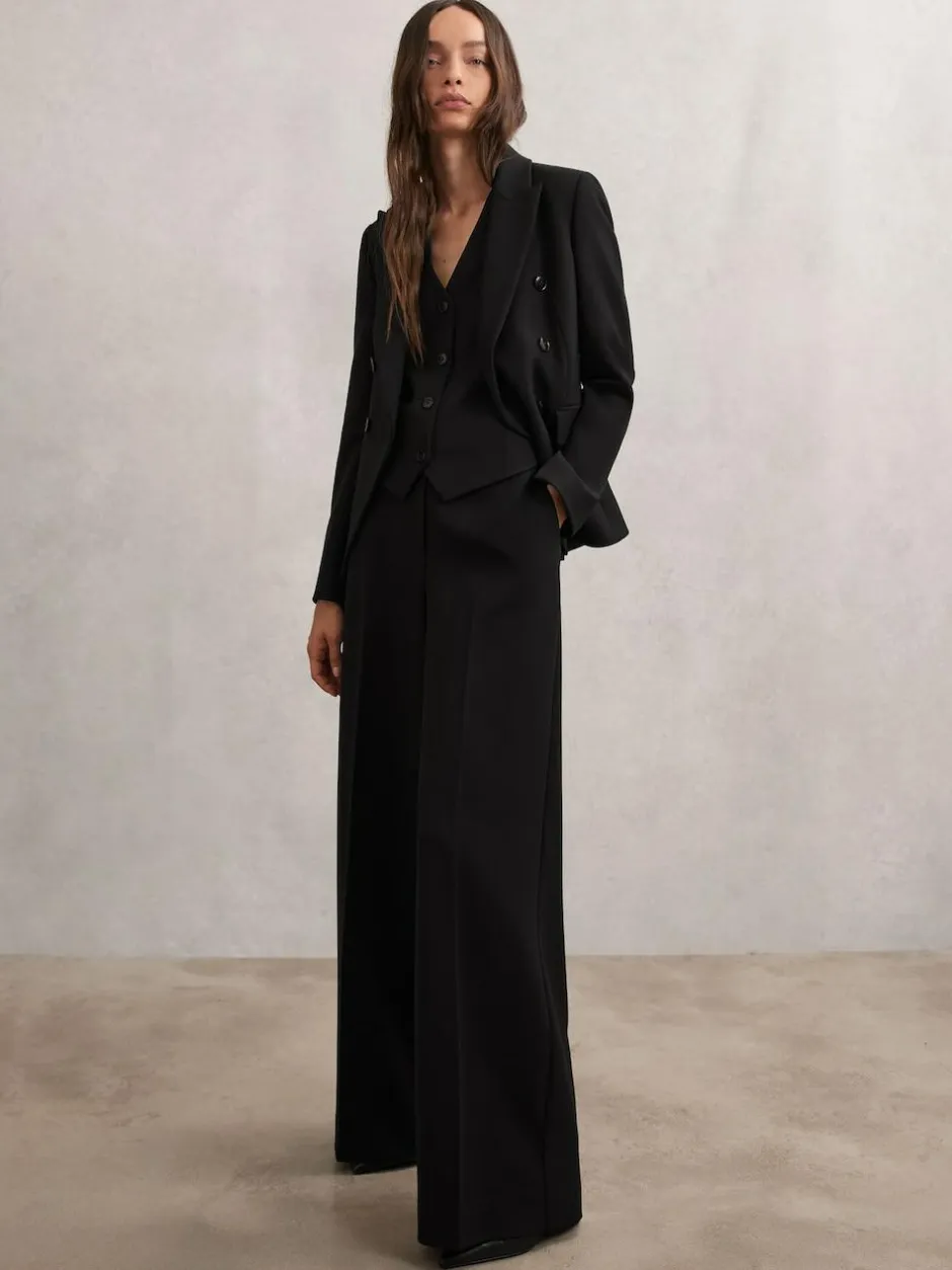 Reiss Gabi Wide-Leg Suit Trousers Black Best