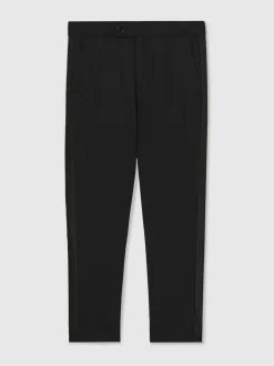 Reiss Black Knightsbridge T 3-9 yrs Tuxedo Satin Stripe Trousers New