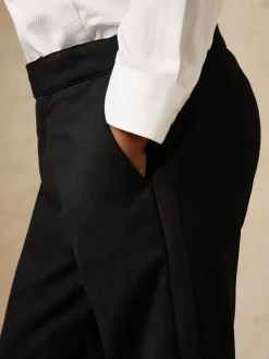 Reiss Black Knightsbridge T 3-9 yrs Tuxedo Satin Stripe Trousers New