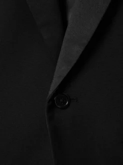 Reiss Black Knightsbridge 9-13 yrs Single-Breasted Tuxedo Blazer Wool-Blend Clearance