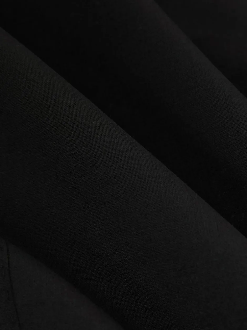 Reiss Promise Wool-Blend Single-Breasted Suit Blazer Tailored-Fit Black Hot