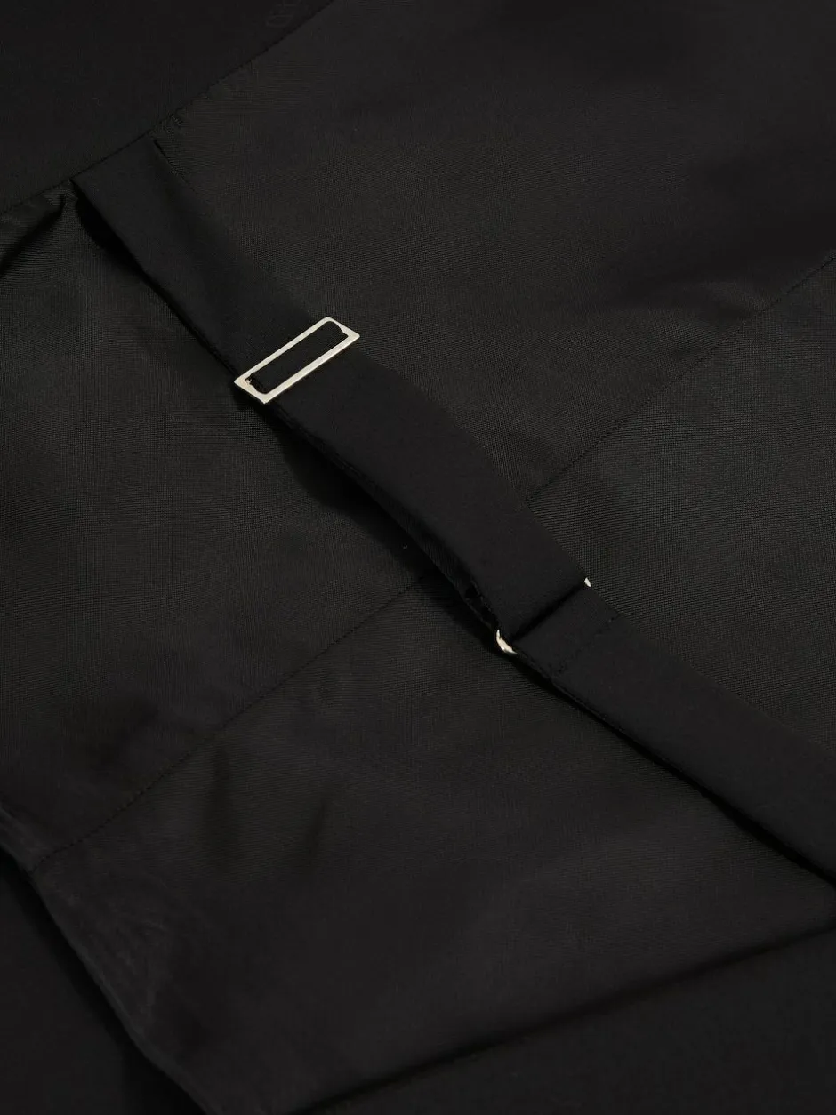 Reiss Promise Wool-Blend Tailored-Fit Waistcoat Black New